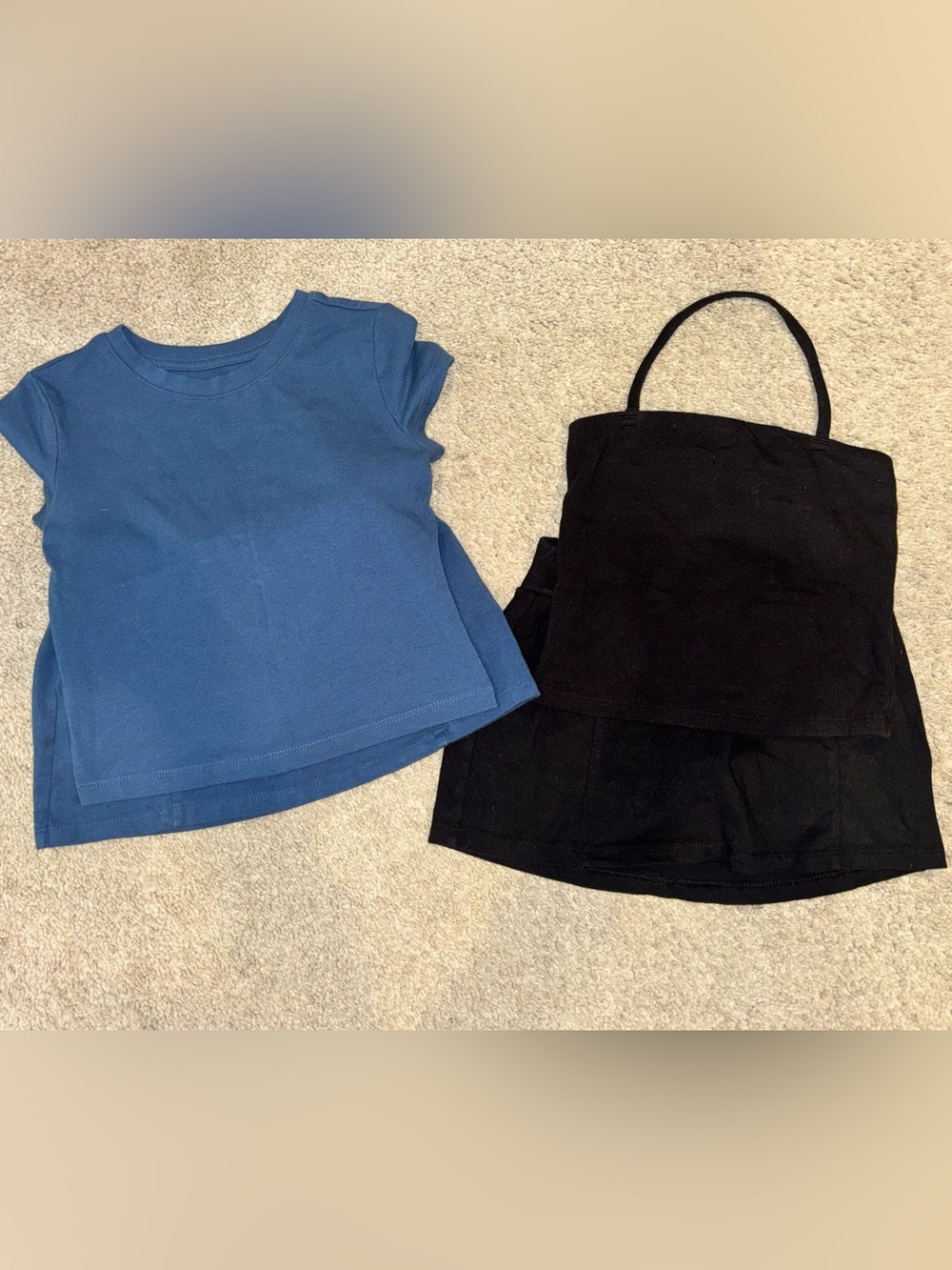 art class Navy Blue Ribbed Tank Top and Short Sleeve Sets - Picture 3 of 6